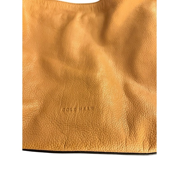 Cole Haan Dillan RFID‎ Blocker Hobo Basket Weave Leather Shoulder Handbag Purse - Picture 4 of 11